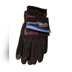 Isotoner Black SmartTouch Gloves Womens  Size XS